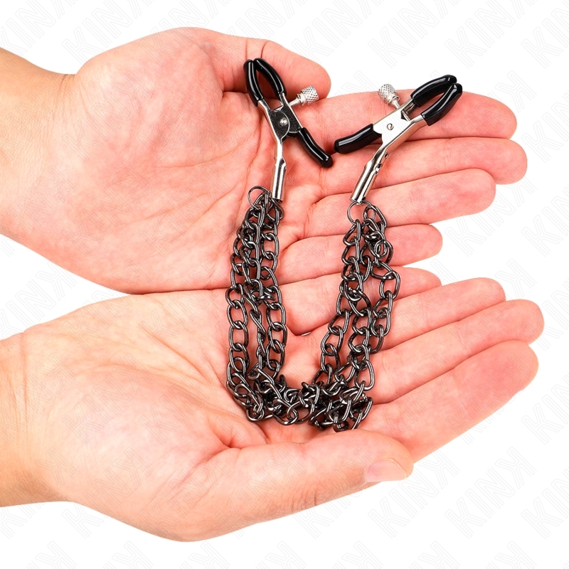 Pinzas para pezones con 3 cadenas 20/23/28 cm