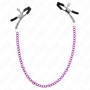Pinzas para pezones rosas con cadena 30 cm