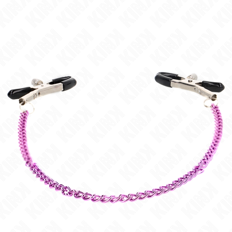 Pinzas para pezones rosas con cadena 30 cm