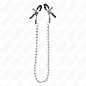 Pinzas para pezones con cadena de bolas 30 cm
