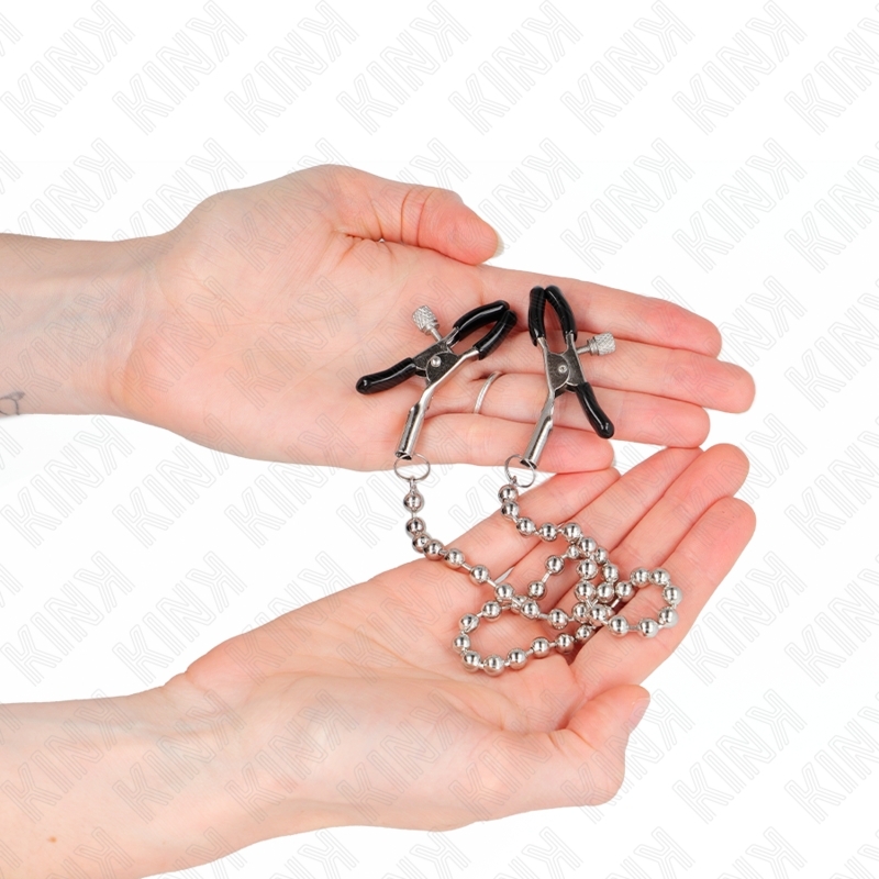 Pinzas para pezones con cadena de bolas 30 cm