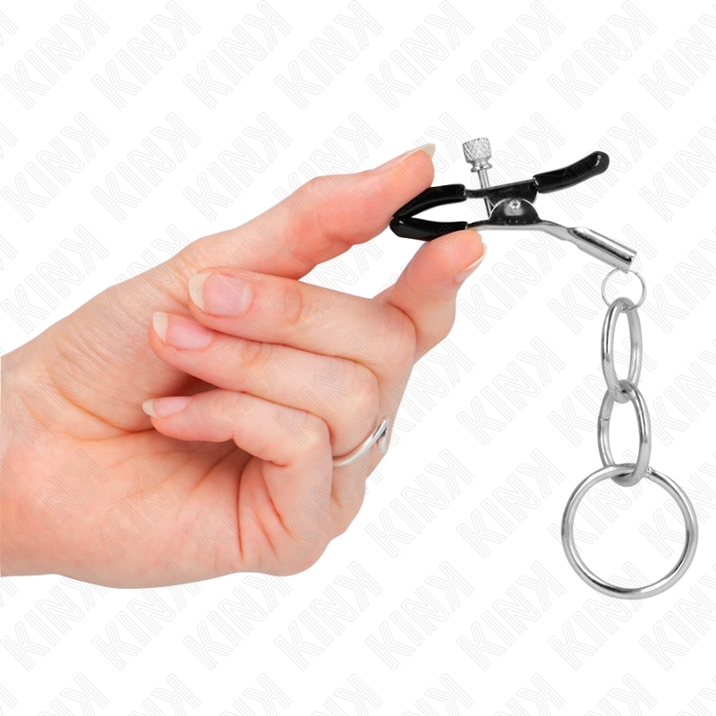 Pinzas para pezones con 3 anillas 6 cm