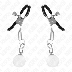 Pinzas para pezones con cuentas de cristal 6 cm