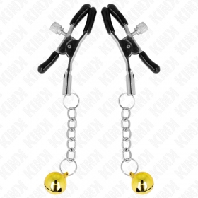 Pinzas para pezones con colgante de cascabel 6 cm