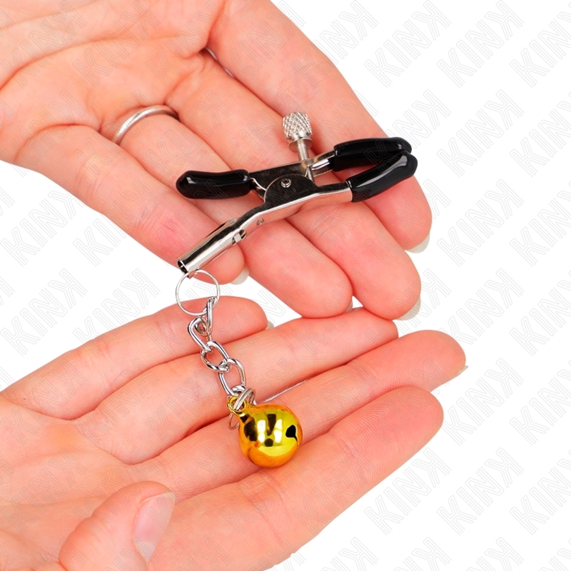 Pinzas para pezones con colgante de cascabel 6 cm