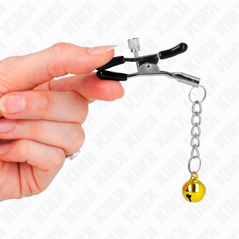 Pinzas para pezones con colgante de cascabel 6 cm