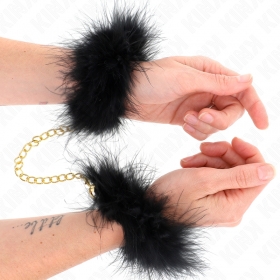 Esposas de plumas con cadena dorada Modelo 0