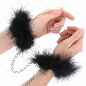 Esposas de muñeca con plumas