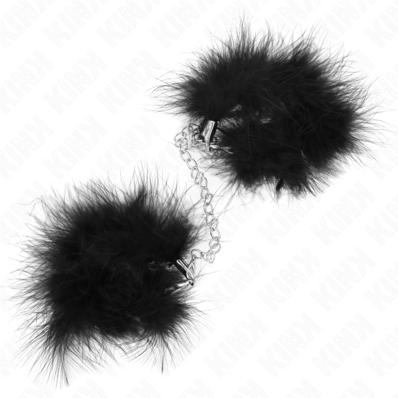 Esposas de muñeca con plumas