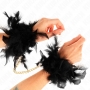 Esposas de plumas con cadena dorada Modelo 1