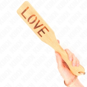 Paleta de bambú con grabado LOVE 32 x 5,5 cm