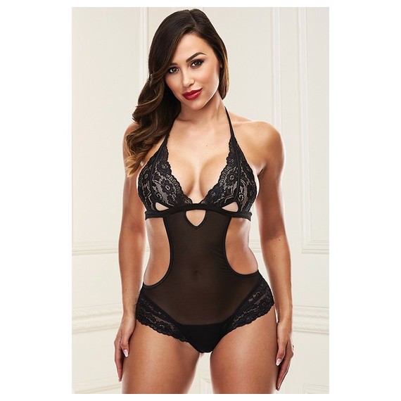 Lace Teddy Black