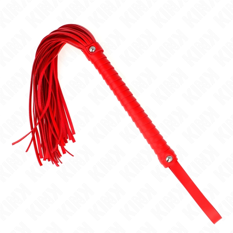 Látigo con mango texturizado rojo de 48,5 cm
