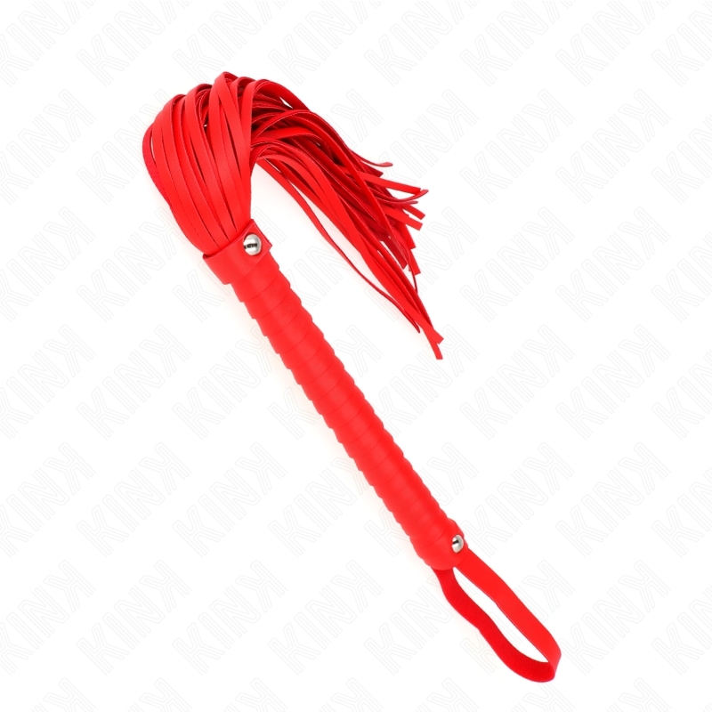 Látigo con mango texturizado rojo de 48,5 cm