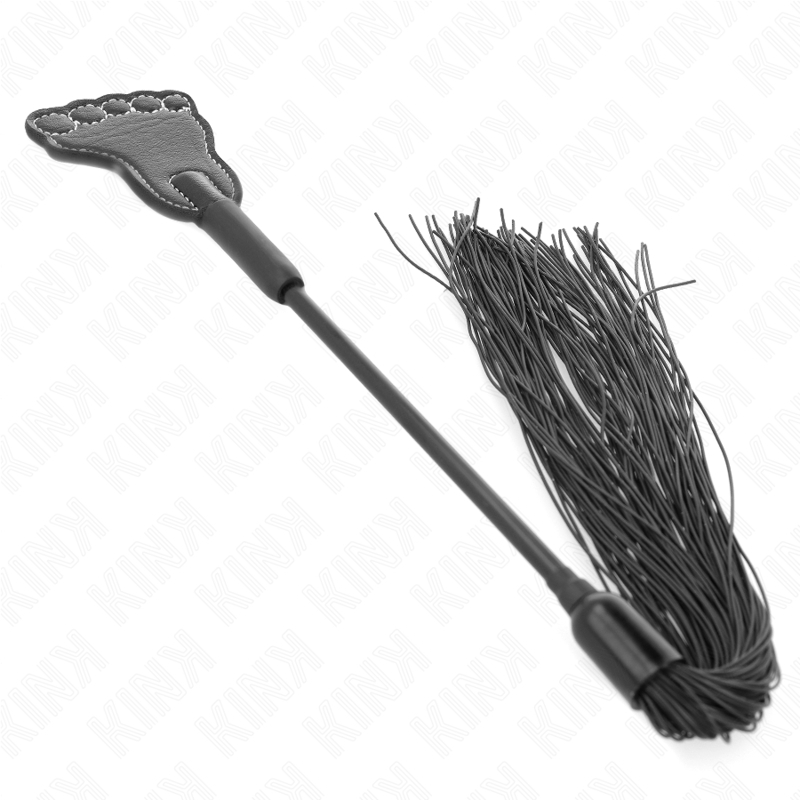 Fusta de impacto con forma de pie y látigo de flecos 31 cm