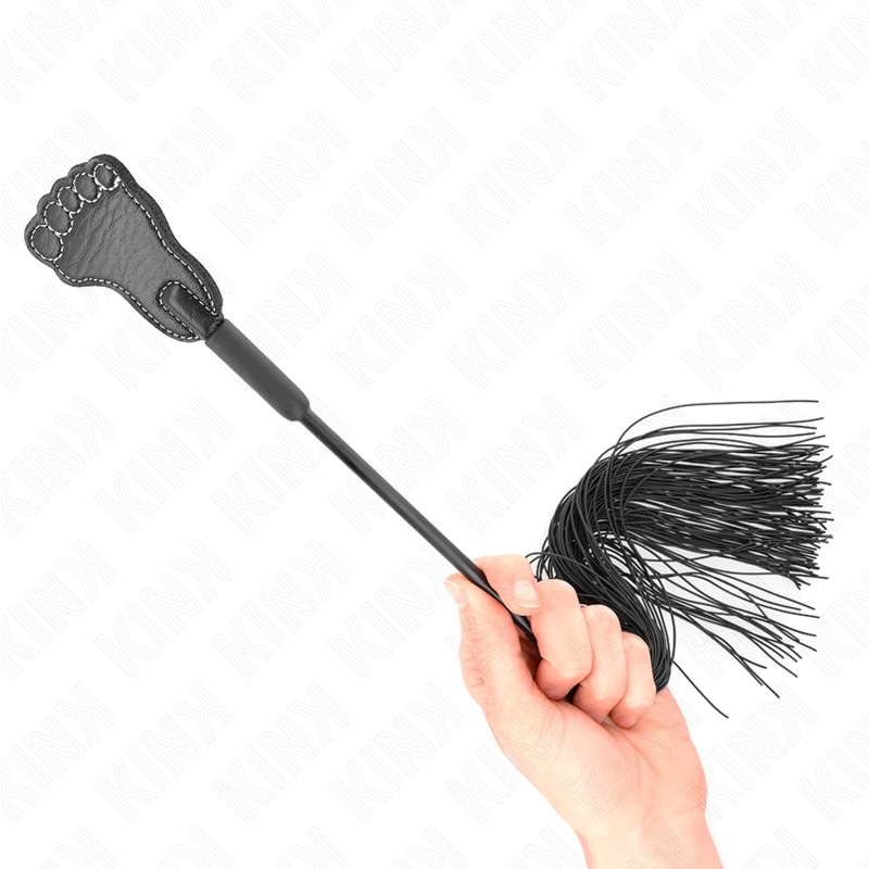 Fusta de impacto con forma de pie y látigo de flecos 31 cm