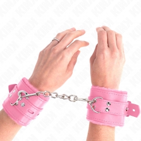 Esposas de muñeca con forro de pelo y agujeros cuadrados ajuste 17-29 x 6 cm