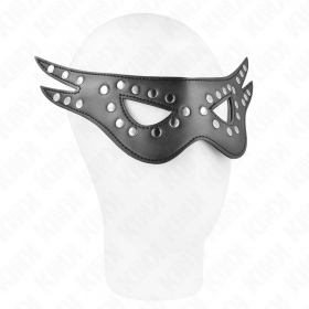 Antifaz de polipiel con tachuelas 27 x 13 cm Modelo 1