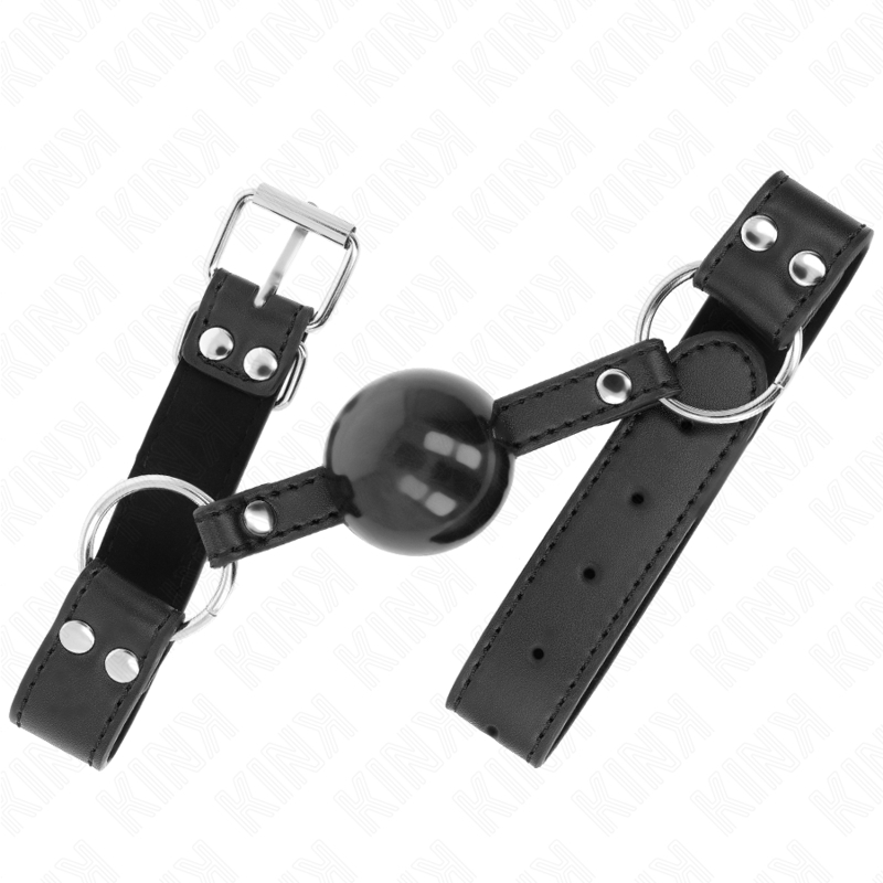 Mordaza de bola sólida de 4 cm con correa ajustable 62 x 2,5 cm y rango 42-58 cm