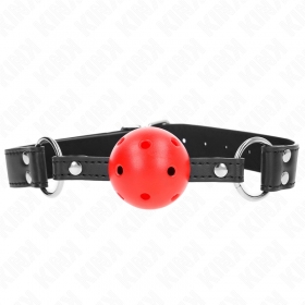 Mordaza de bola transpirable 4 cm x 62,5 x 2,5 cm ajustable 42-58 cm