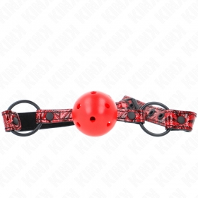 Mordaza de bola de 4,5 cm con correa de 64,5 cm ajustable de 42 a 60 cm Modelo 1