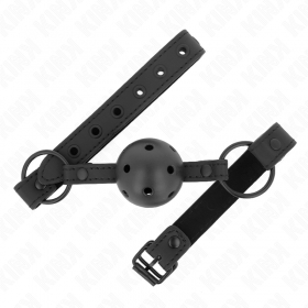 Mordaza de bola de neopreno 4,5 cm con correa ajustable 63,5 x 2 cm y rango 41 x 59 cm