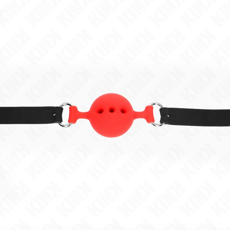 Mordaza de silicona con bola y correa ajustable 35-51 x 2 cm
