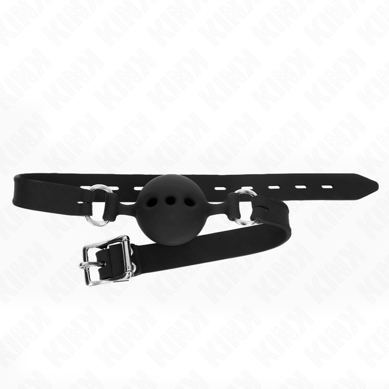 Mordaza de silicona ajustable 35-51 cm con bola negra