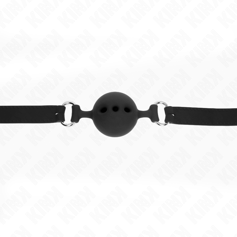 Mordaza de silicona ajustable 35-51 cm con bola negra