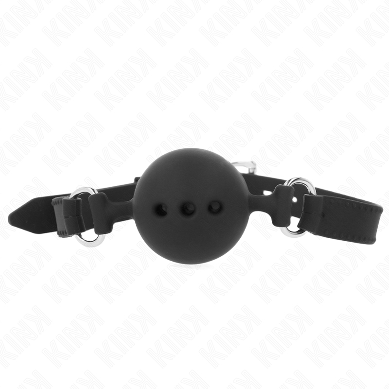 Mordaza de silicona ajustable 35-51 cm con bola negra