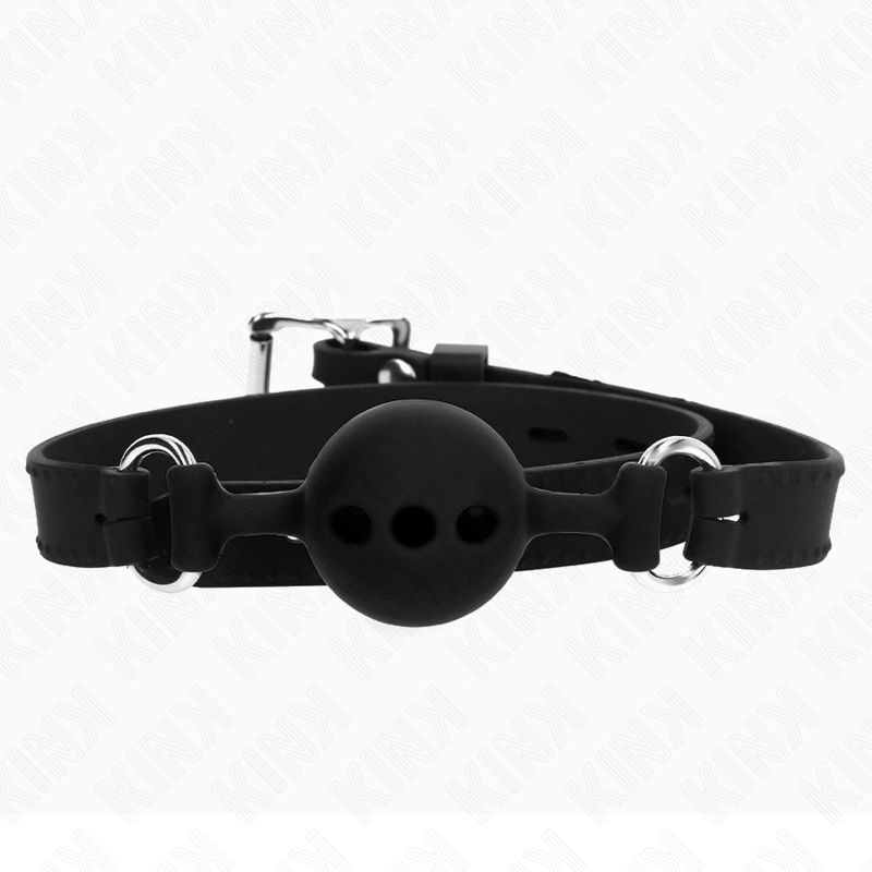 Mordaza de silicona ajustable 35-51 cm con bola negra