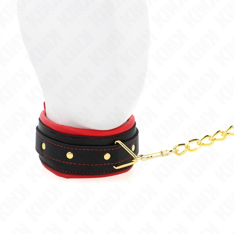 Collar de BDSM con correa de tela ajustable de 33-48 x 5,7 cm