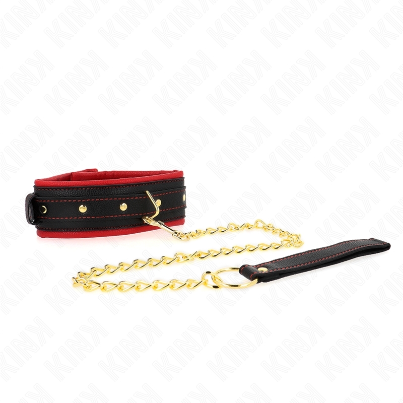 Collar de BDSM con correa de tela ajustable de 33-48 x 5,7 cm