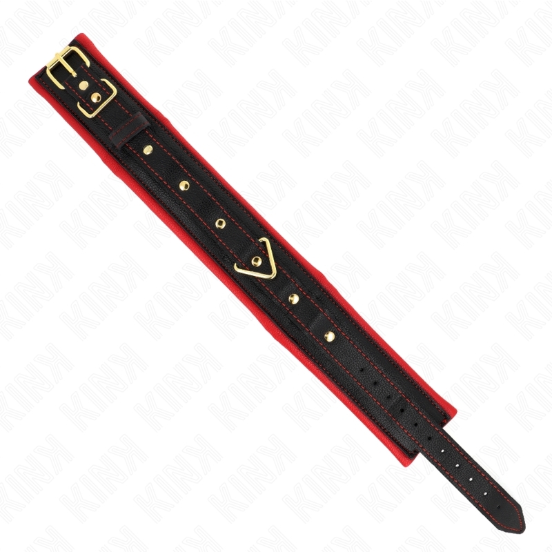 Collar de BDSM con correa de tela ajustable de 33-48 x 5,7 cm
