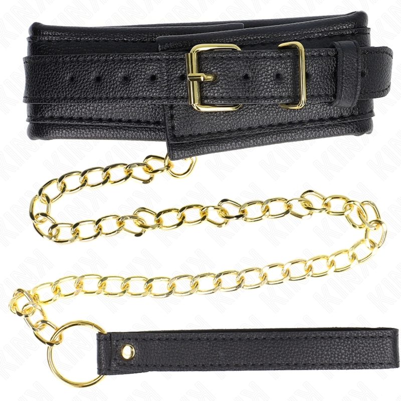 Collar de sumisión con correa de 65 cm y ajuste de 37-54 x 3 cm Modelo 1
