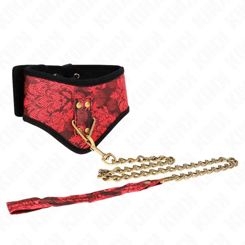 Collar de esclavitud con correa de encaje 75 cm y placa 44 x 10 cm
