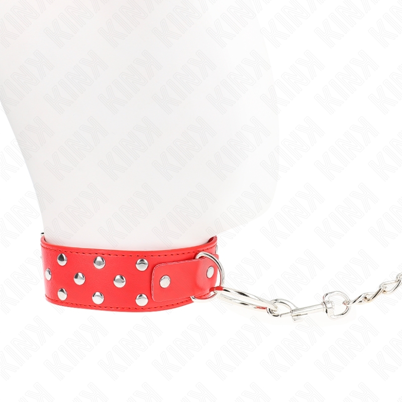 Collar de sujeción con anilla y correa de arrastre ajustable 36-50 x 3,8 cm y correa 65 cm