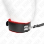 Collar BDSM con correa de 116 cm y gargantilla de cuero ajustable 40-48 x 6 cm