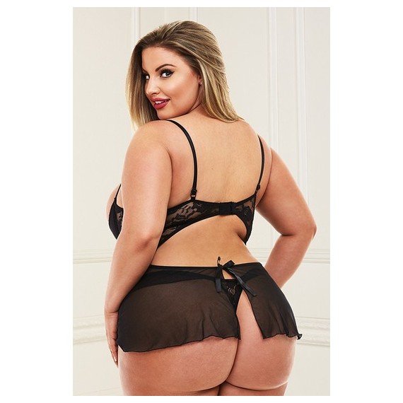 Show Me Babydoll Set Black