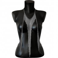 Body Chain Multicapa Triángulo Plata