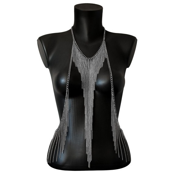 Body Chain Multicapa Triángulo Plata