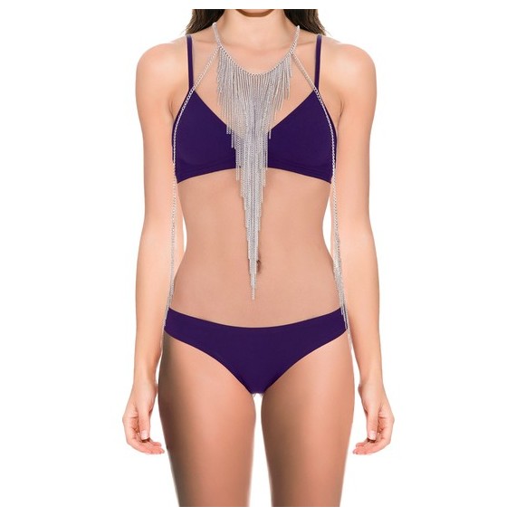 Body Chain Multicapa Triángulo Plata