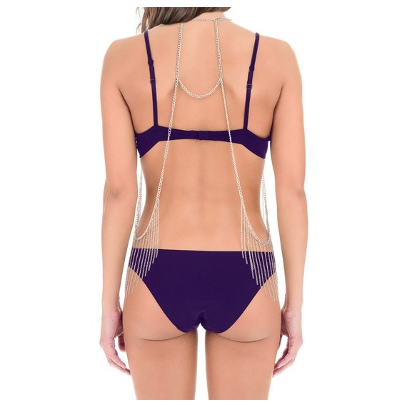Body Chain Multicapa Triángulo Plata