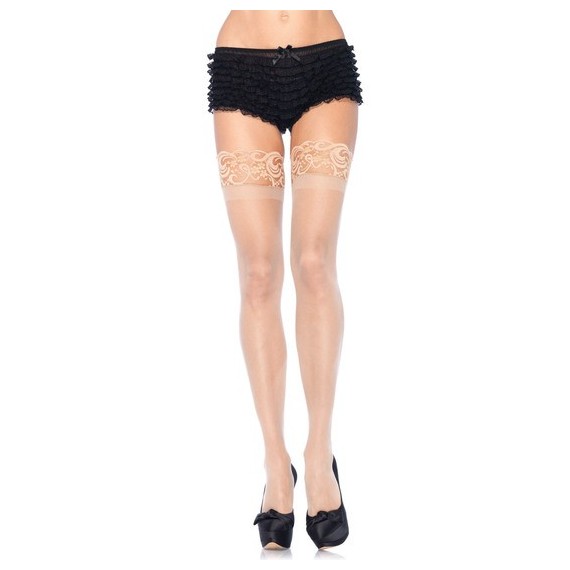 Medias Nude con Encaje Autoadhesivas Talla Plus