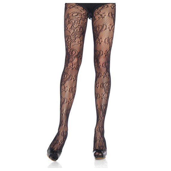 Panties de Encaje de Filigrana Negro