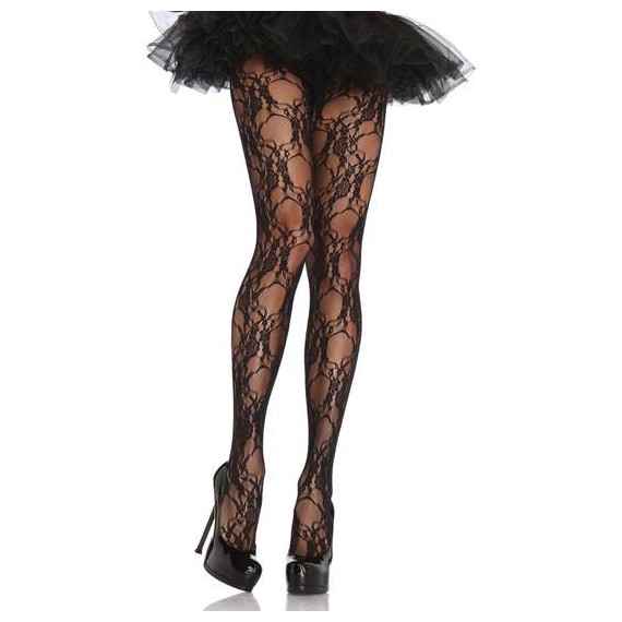 Panties de Encaje Floral Negro