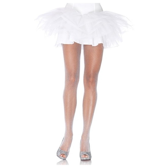 Panties de Red Estilo Industrial con Glitter Blanco-Plata