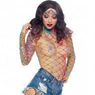 Body de Red Manga Larga Multicolor