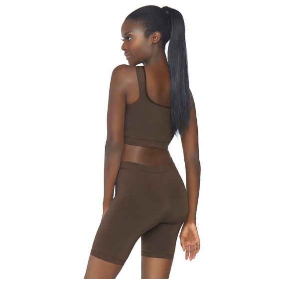 Conjunto Opaco Con Pantalones Ciclista - Marrón