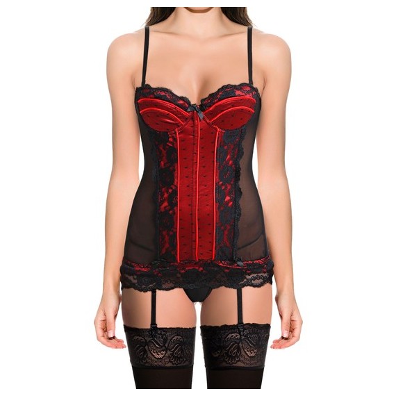 Corpiño Vamp Negro / Rojo